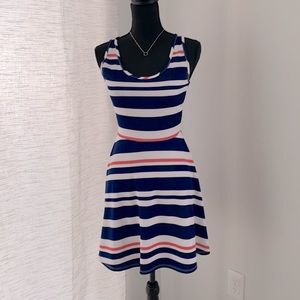 CHARLOTTE RUSSE STRIPPED SKATER DRESS